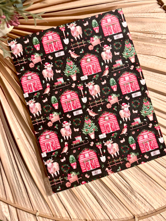 Highland Cow Holiday Transfer Paper