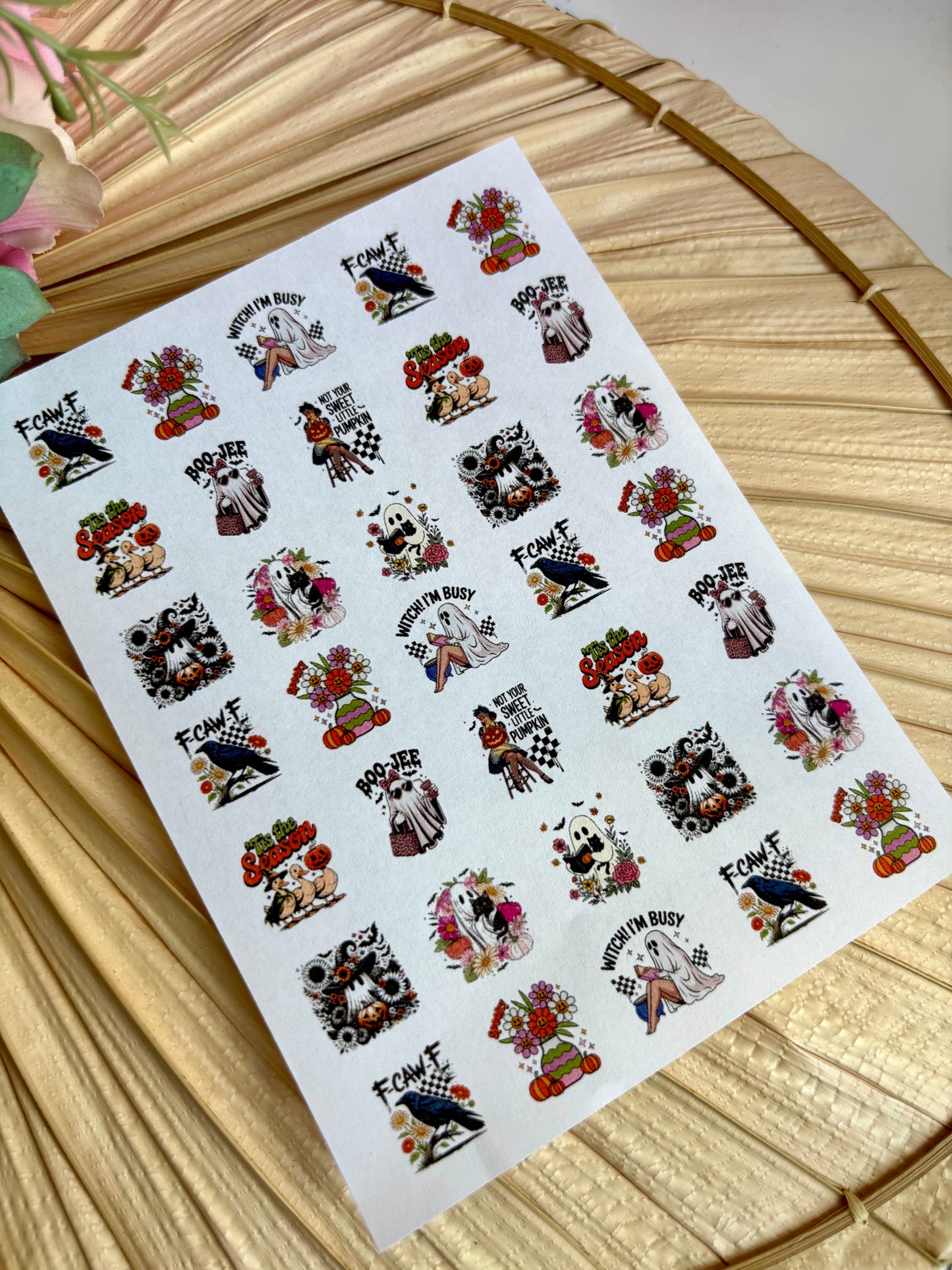 Sassy Halloween Sayings Charm Transfer Papers