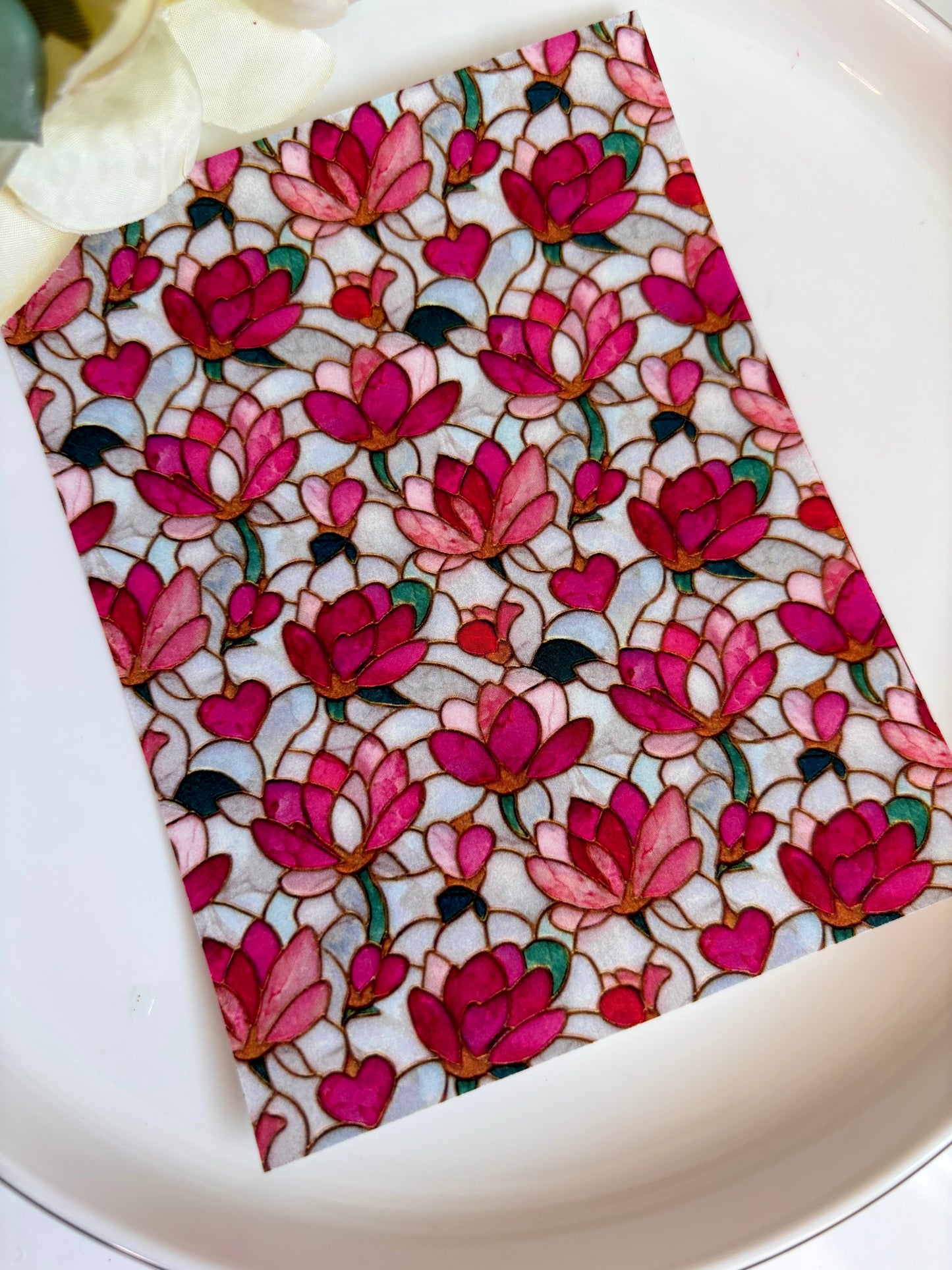 Lotus Stained Glass Transfer Paper