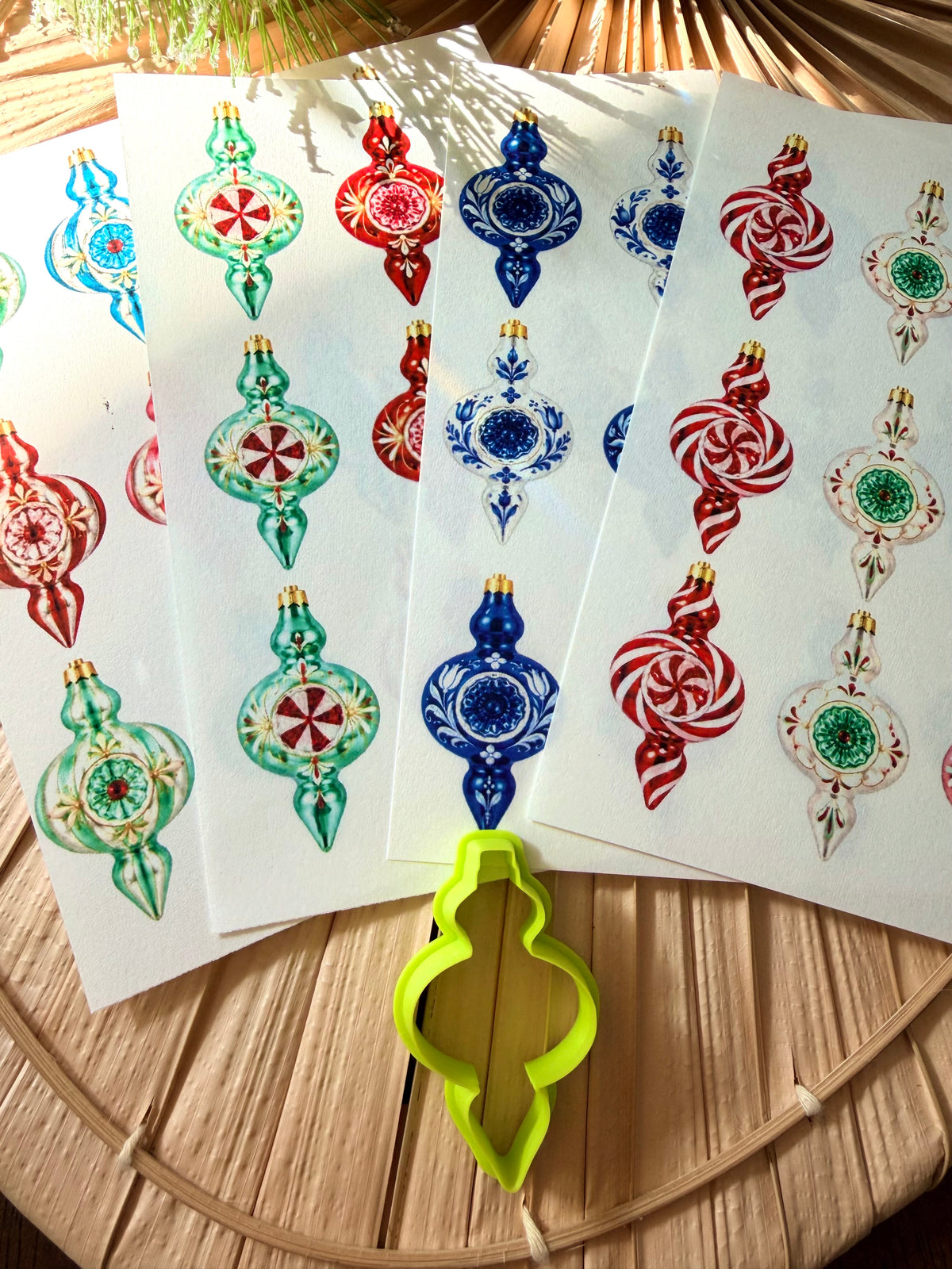 Retro Ornament Transfers & Fitted Cutter