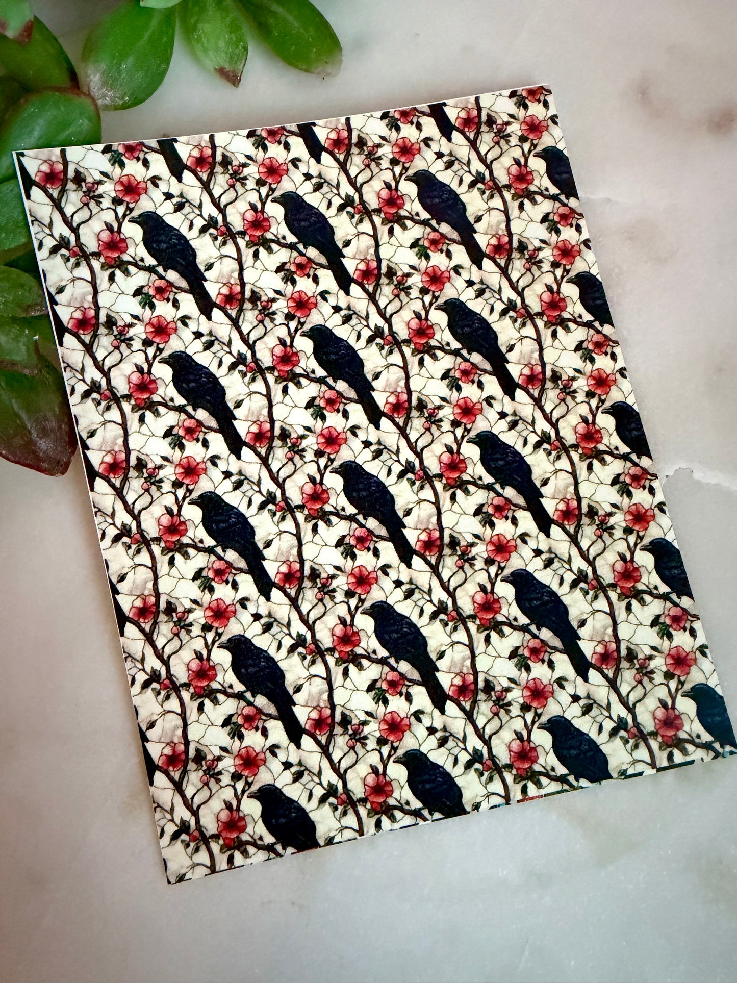 Crow Stained Glass Transfer Papers