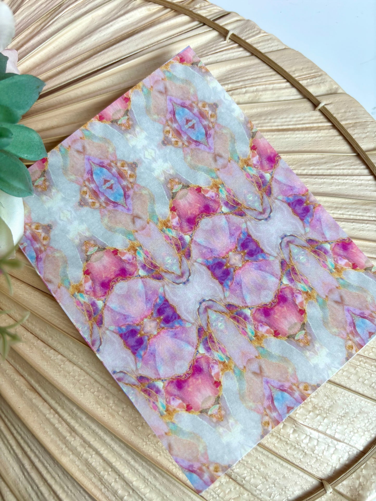 Pink Opal Kaleidoscope C Transfer Paper