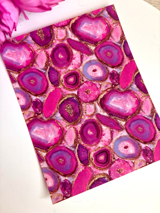 Pinky Purple Geode Transfer Paper