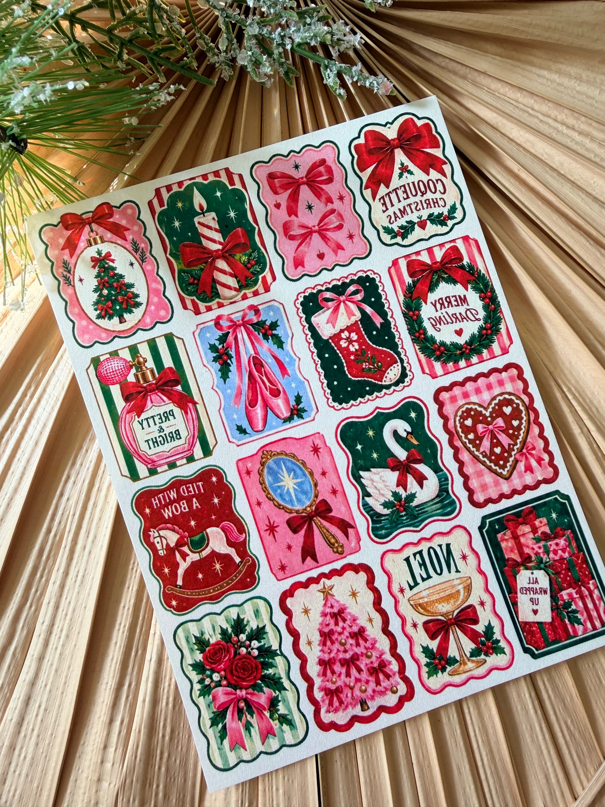 Coquette Christmas Tile Transfer Paper