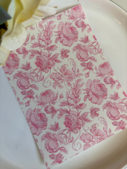 Light Pink Toile Transfer Paper