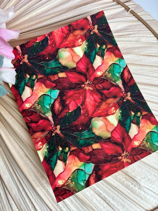 Poinsettia Ink Transfer Paper