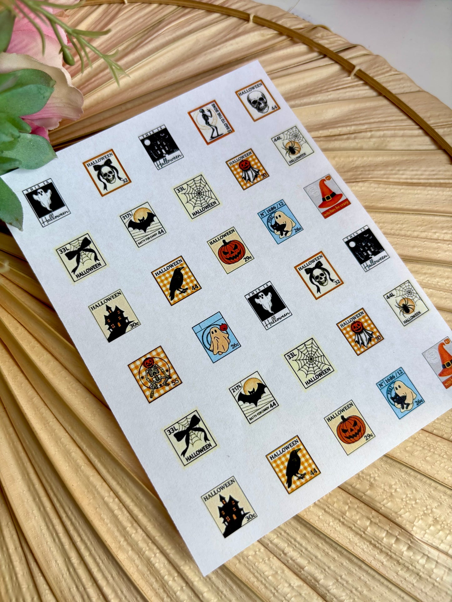 Traditional Halloween Stamp Charms Transfer Paper