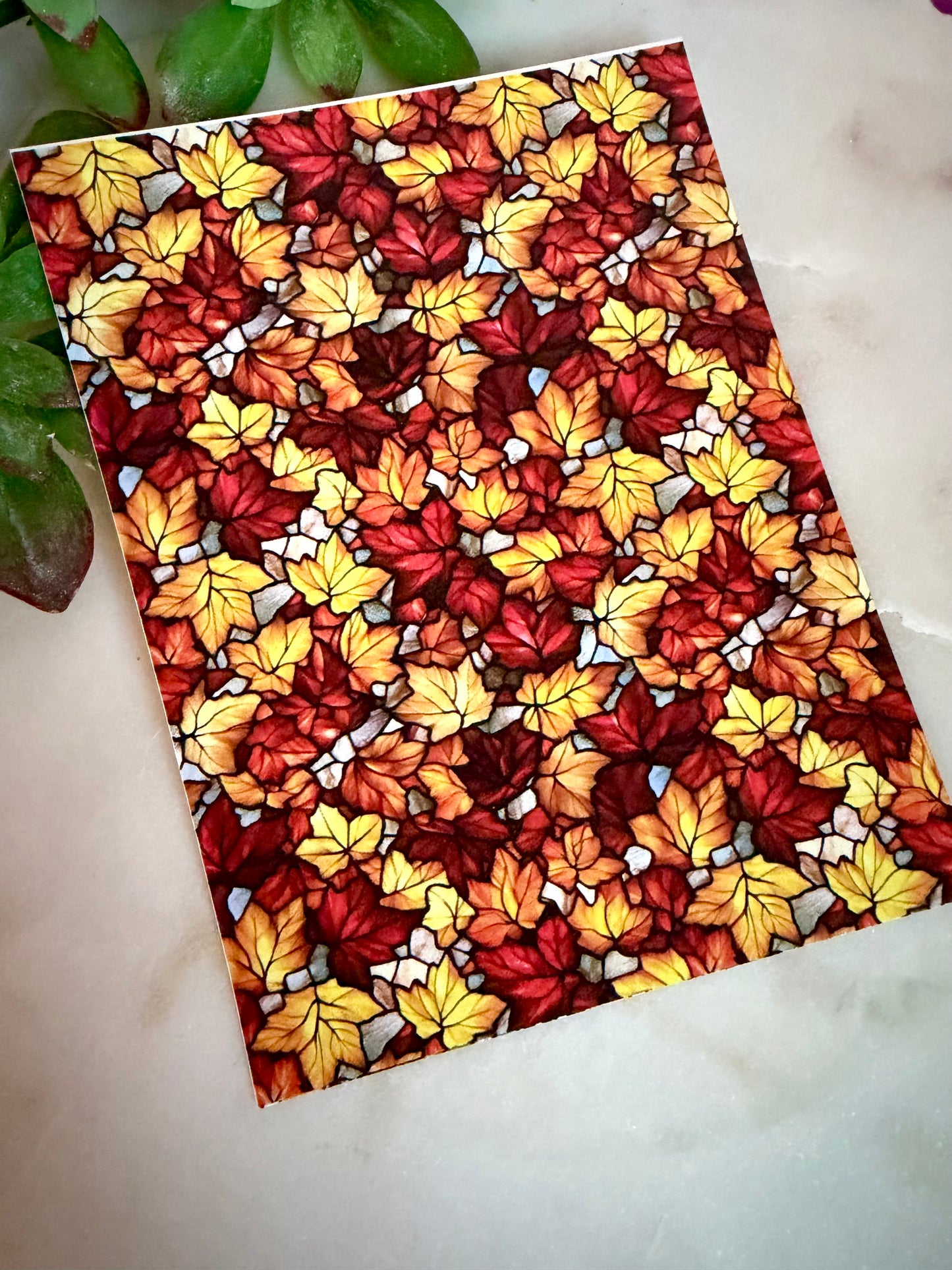 Autumn Leaves Stained Glass Transfer Papers
