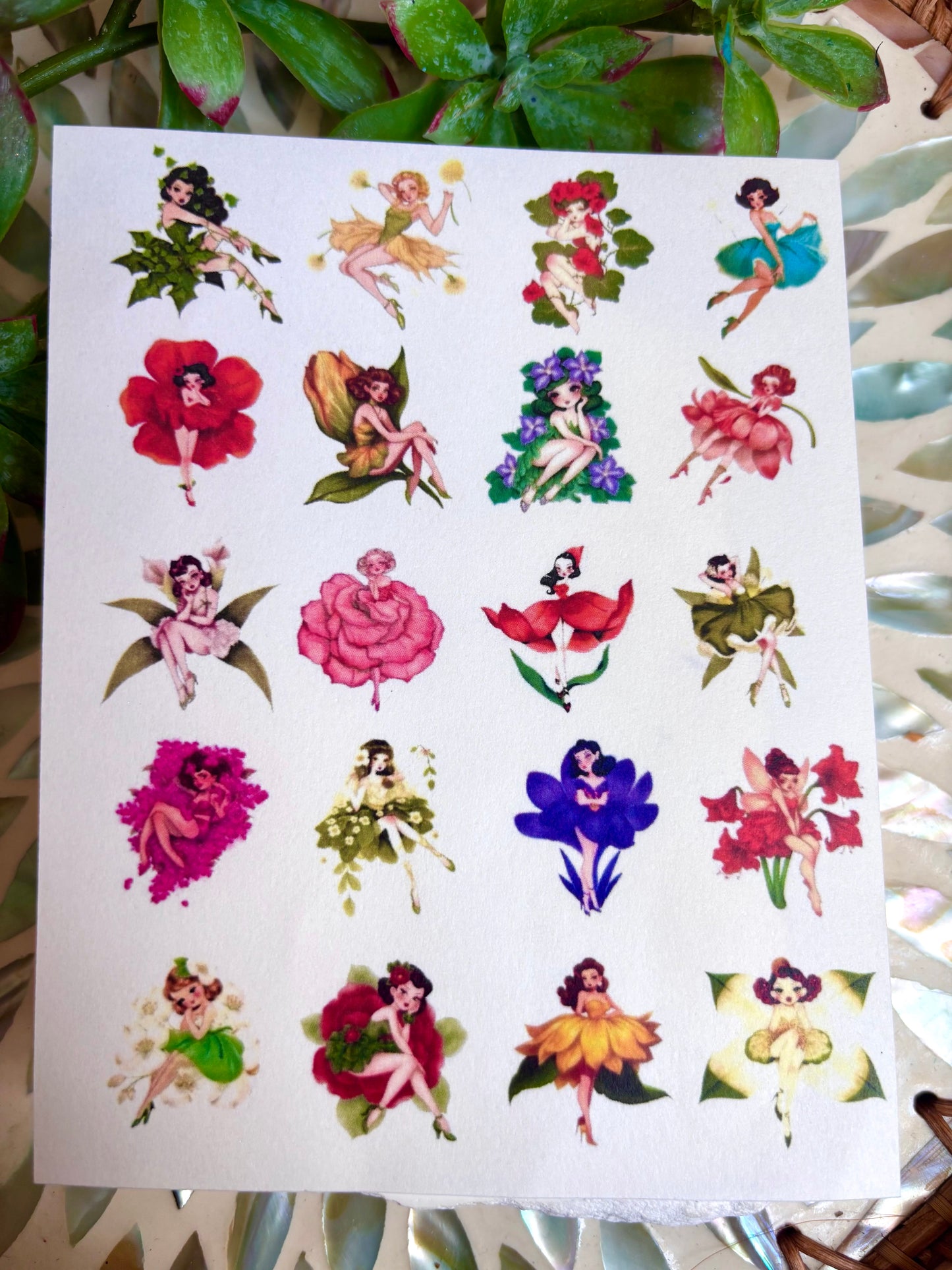 Floral Pin Up Charm Transfer Paper