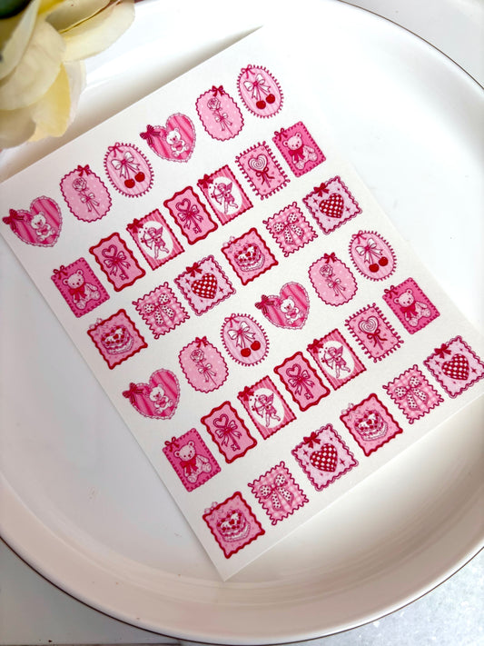 V-Day Stamp Charm Paper