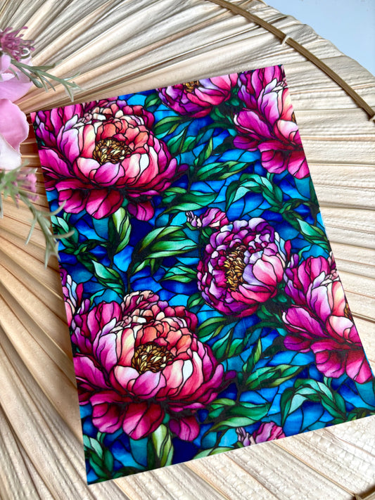 Purple Peony Bloom SG Transfer Paper