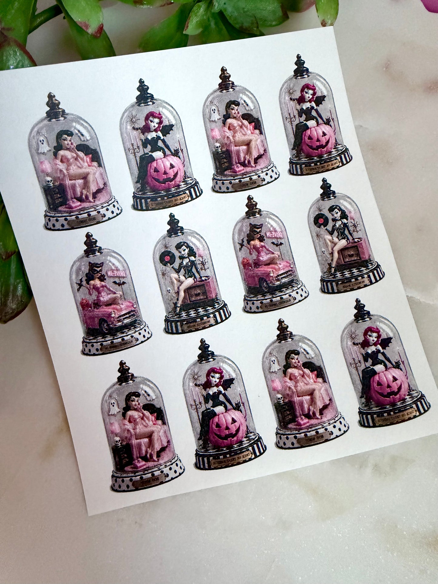 Pin-up Girl Cloche Transfer Papers