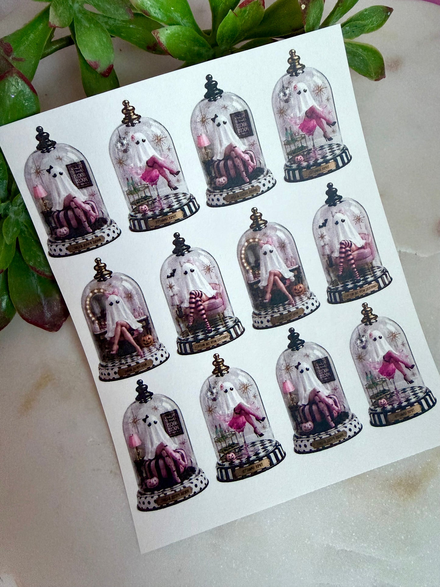 Girly Ghost Cloche Transfer Papers