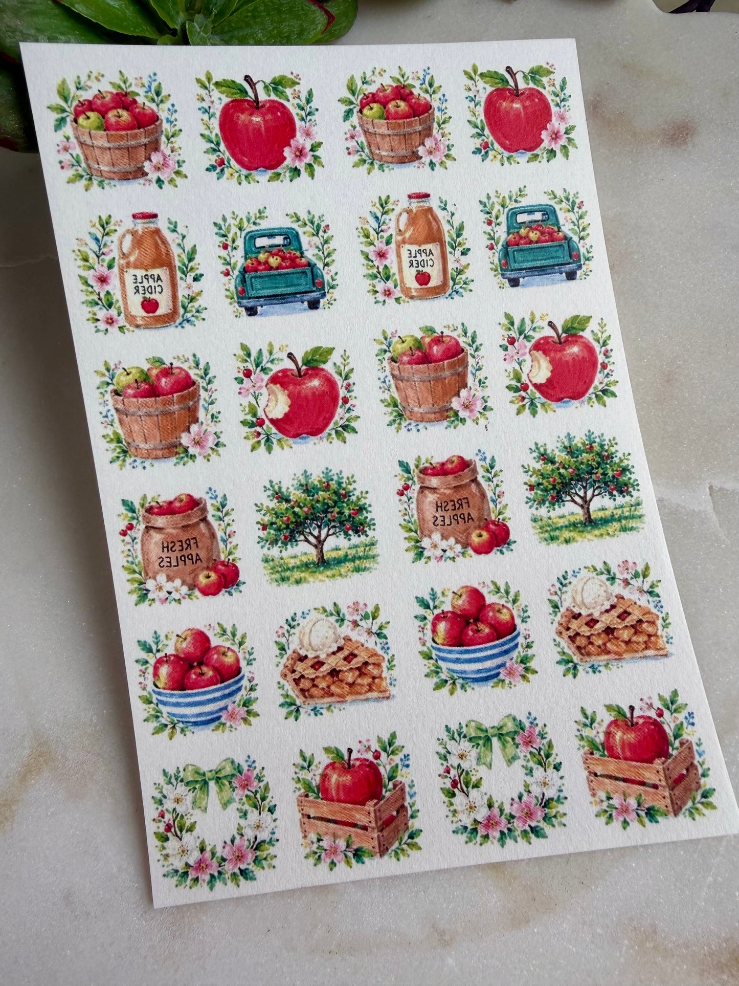 Apple Orchard Charm Transfer Paper