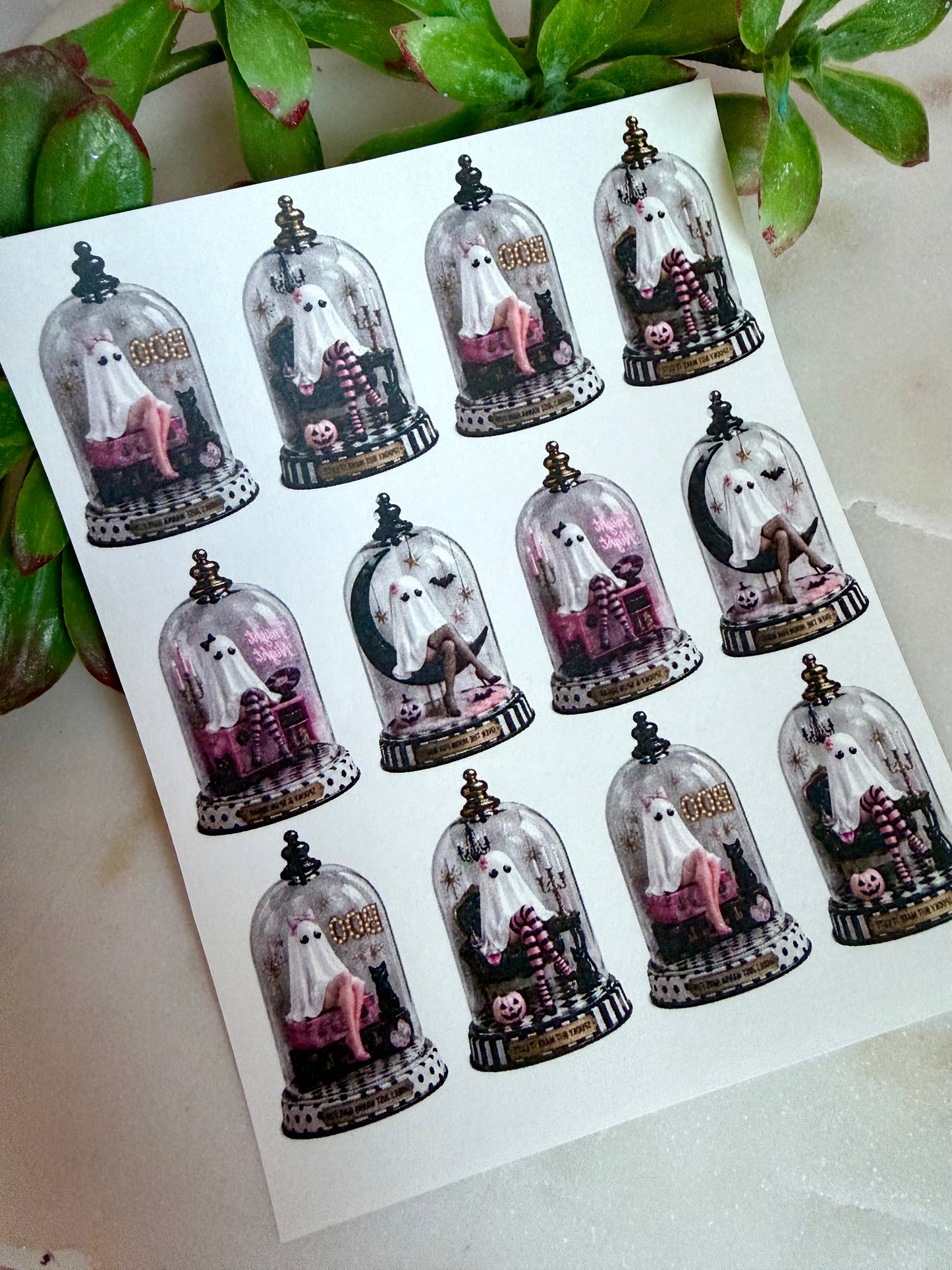 Girly Ghost Cloche Transfer Papers