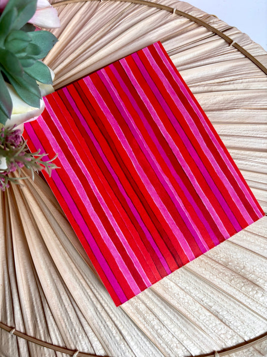Hot Pink Stripe Transfer Paper