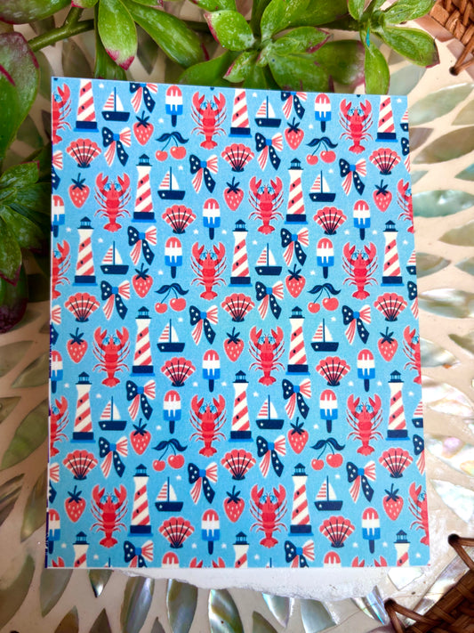 Lobster Lighthouse Transfer Paper