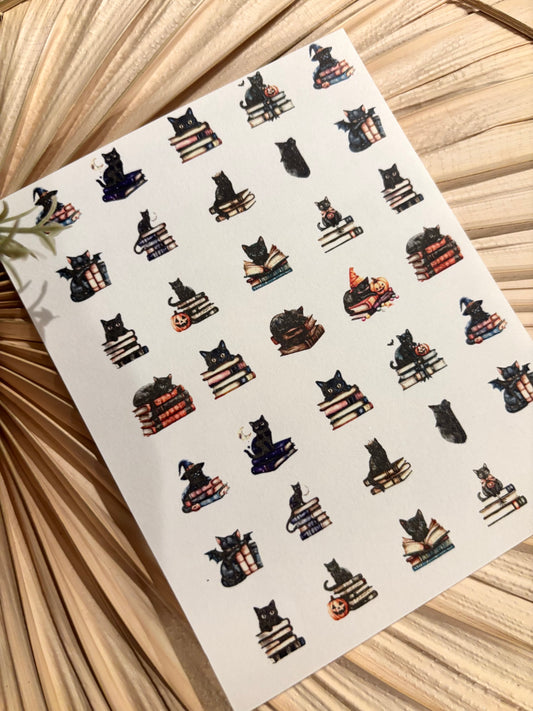 Kitty Book Charms Transfer Paper