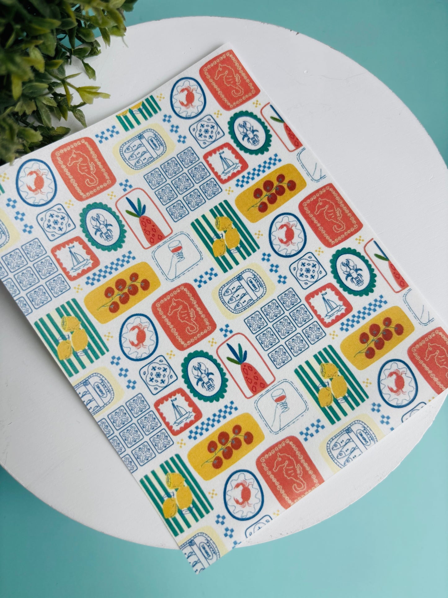 Veggie Dinner Transfer Paper