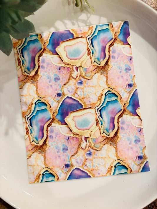 Purple Teal Organic Transfer Paper