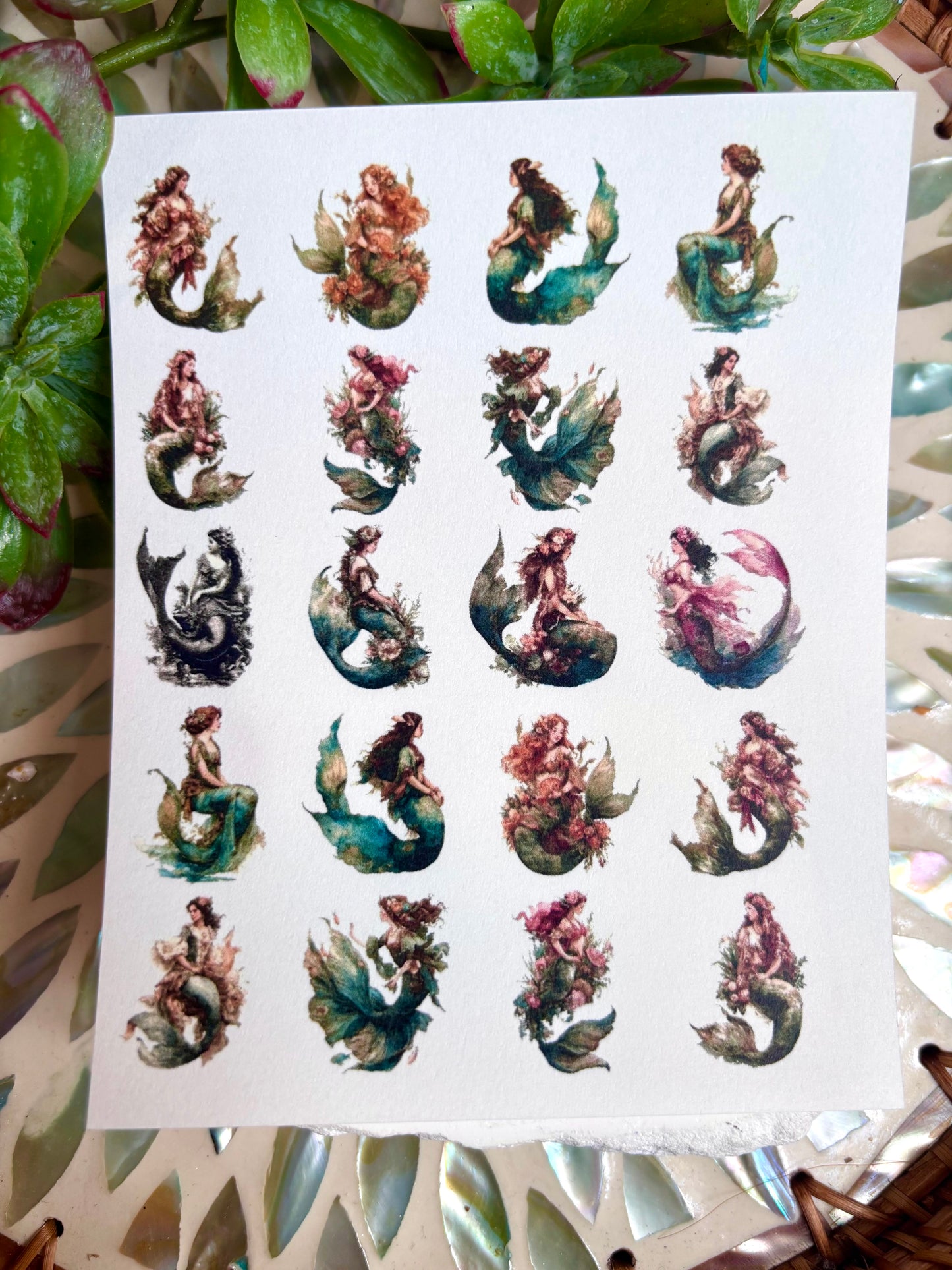 Mermaid Charm Transfer Paper