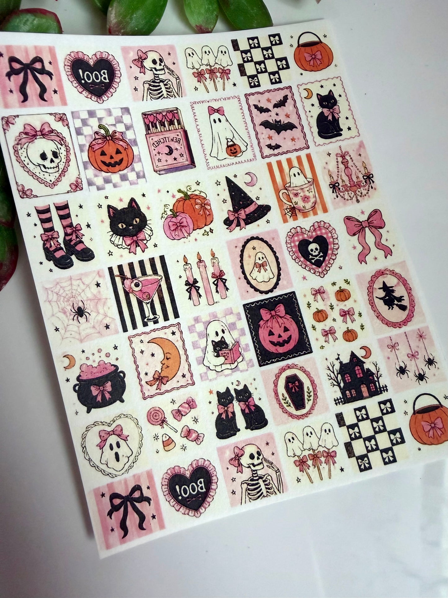 Cutie Pie Spooky Squares Transfer Paper