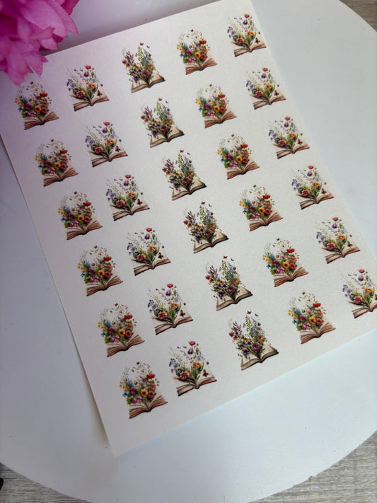 Open Book Charms Transfer Paper
