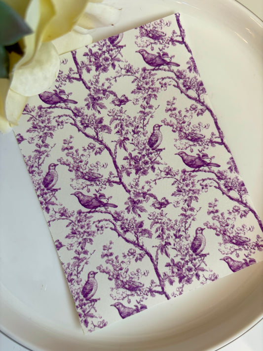 Lavender Toile Transfer Paper