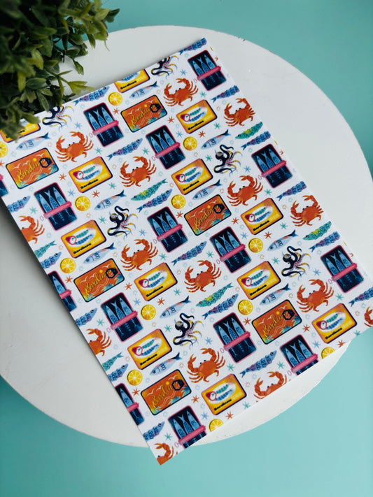 Tinned Fishy Transfer Paper