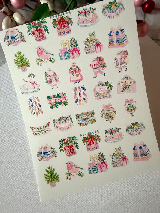Preppy Holiday Charm Transfer Papers
