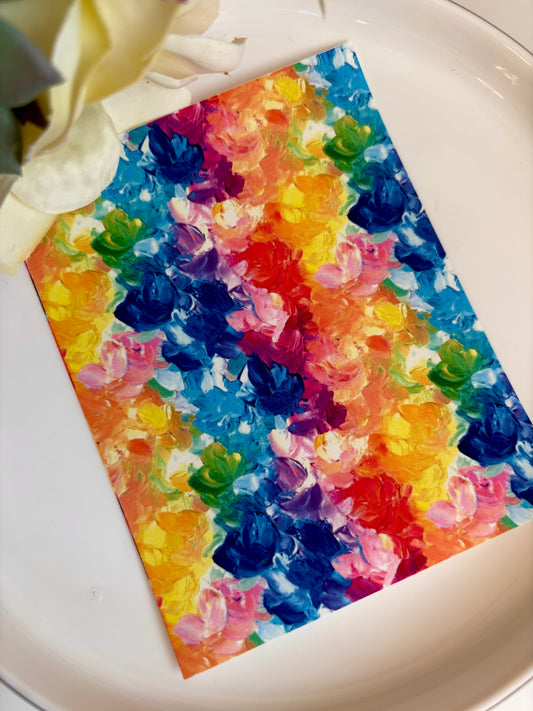 Vibrant Impasto Stripe Transfer Paper