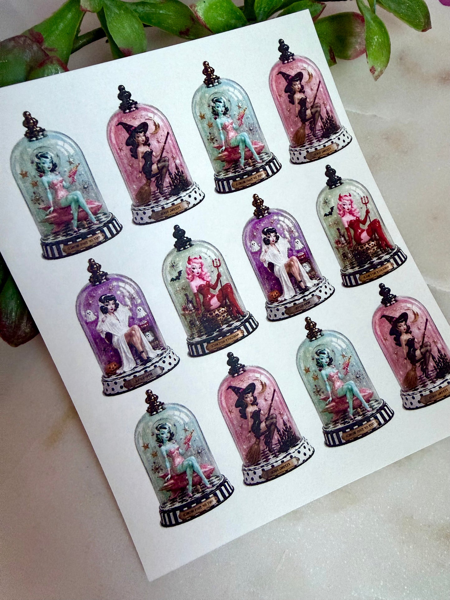 Pin-up Girl Cloche Transfer Papers