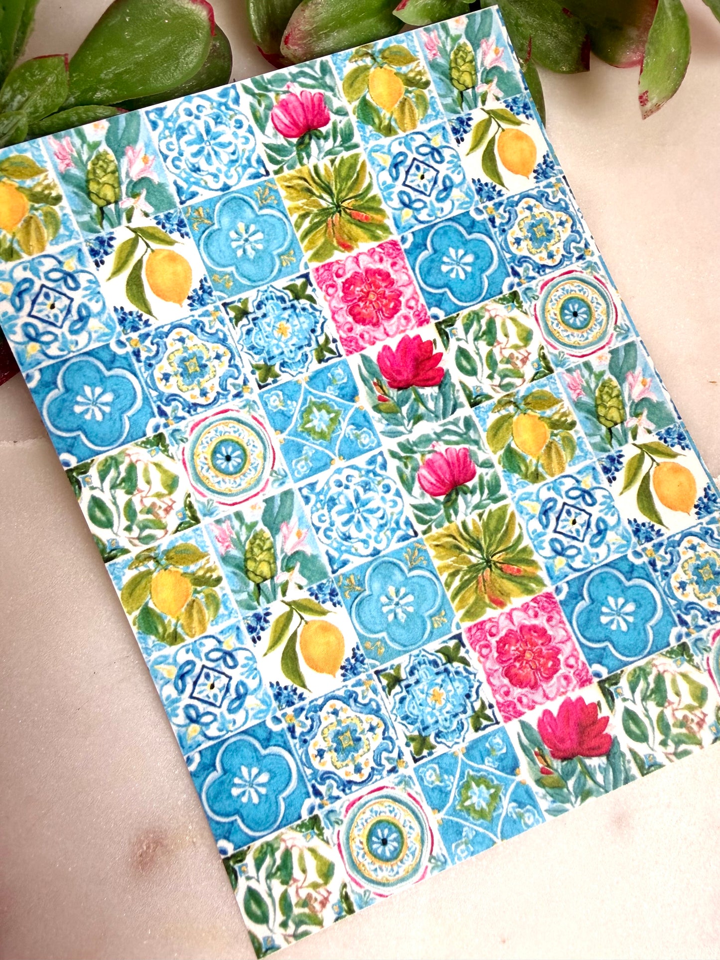 Mediterranean Whimsy Tile Transfer Papers