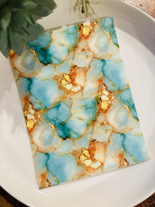 Aqua Gold Ink Transfer Paper