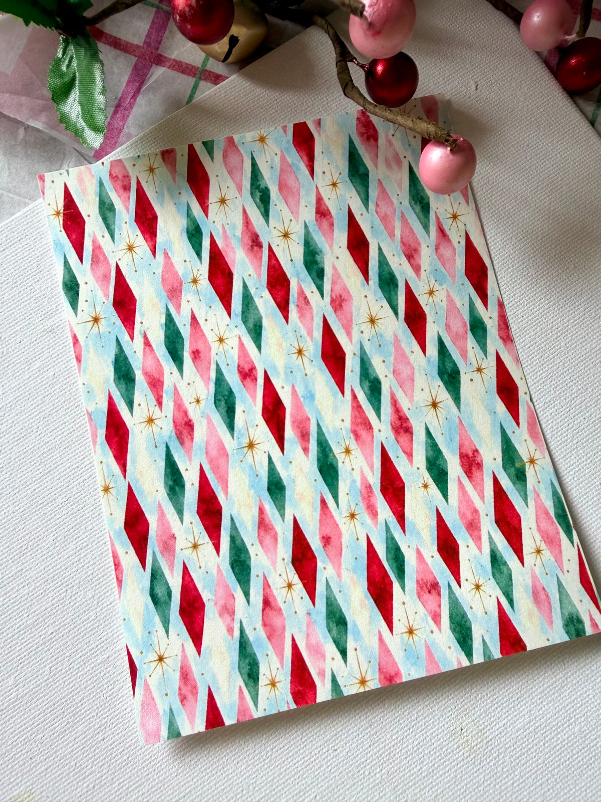 Mid Century Diamond Transfer Papers