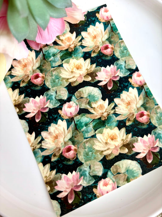 Pink Water Lily Transfer Paper