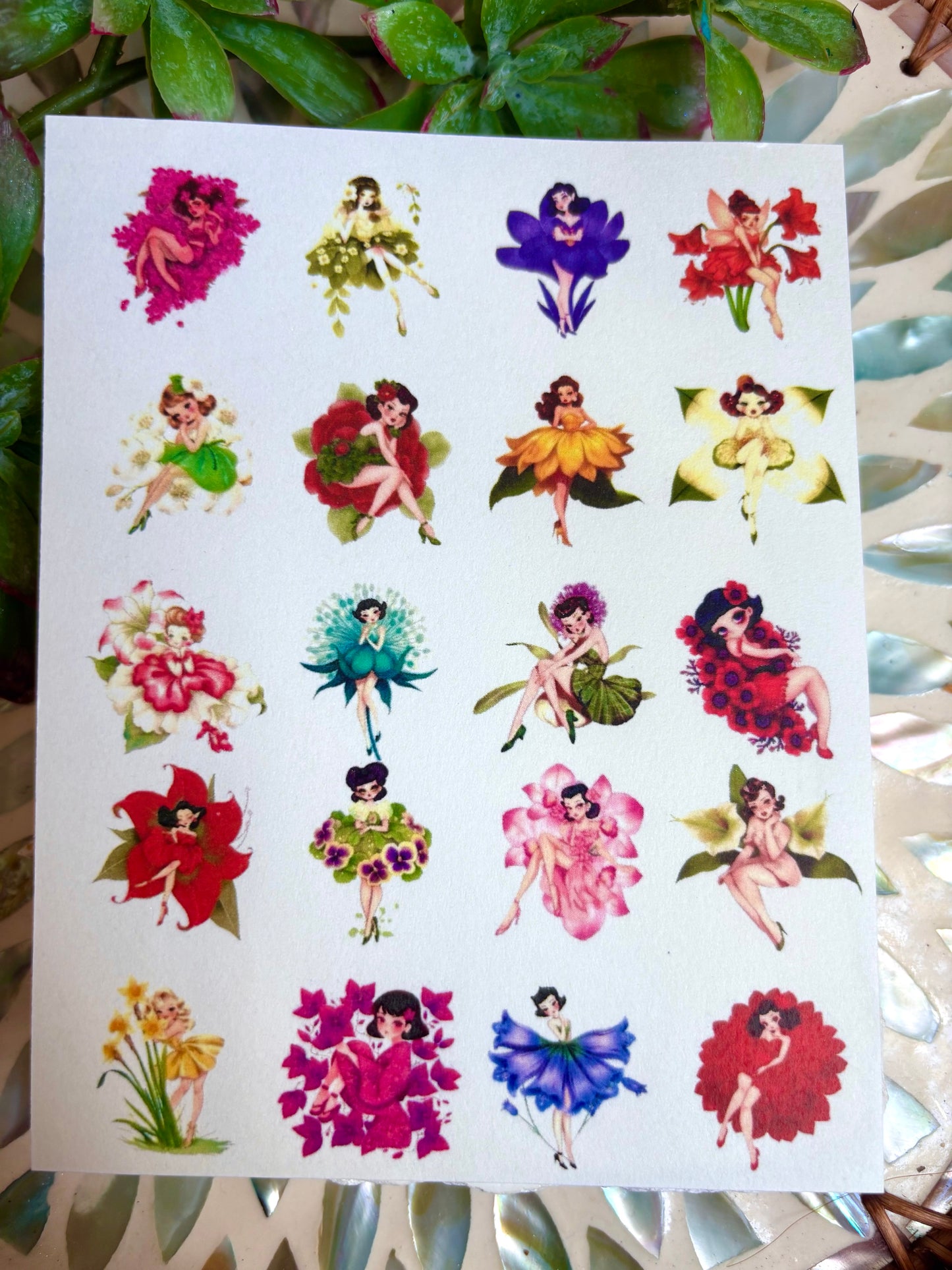 Floral Pin Up Charm Transfer Paper