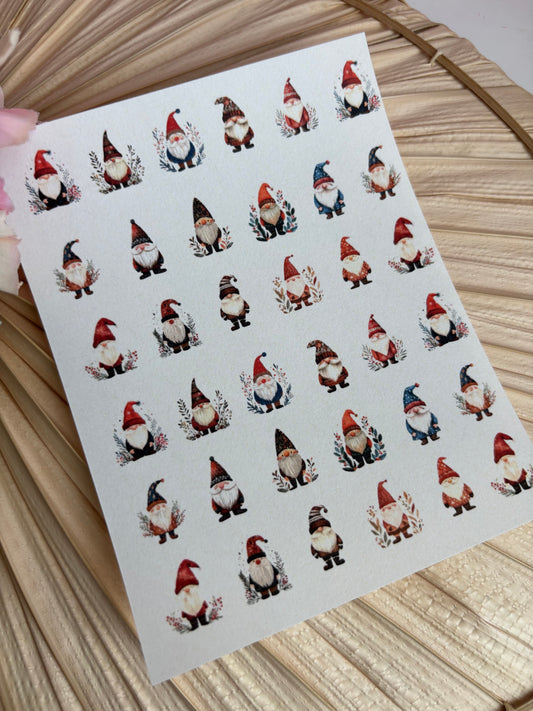 Nordic Gnome Charms Transfer Paper