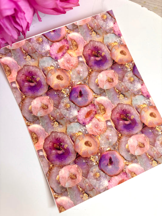 Pinky Geode Transfer Paper