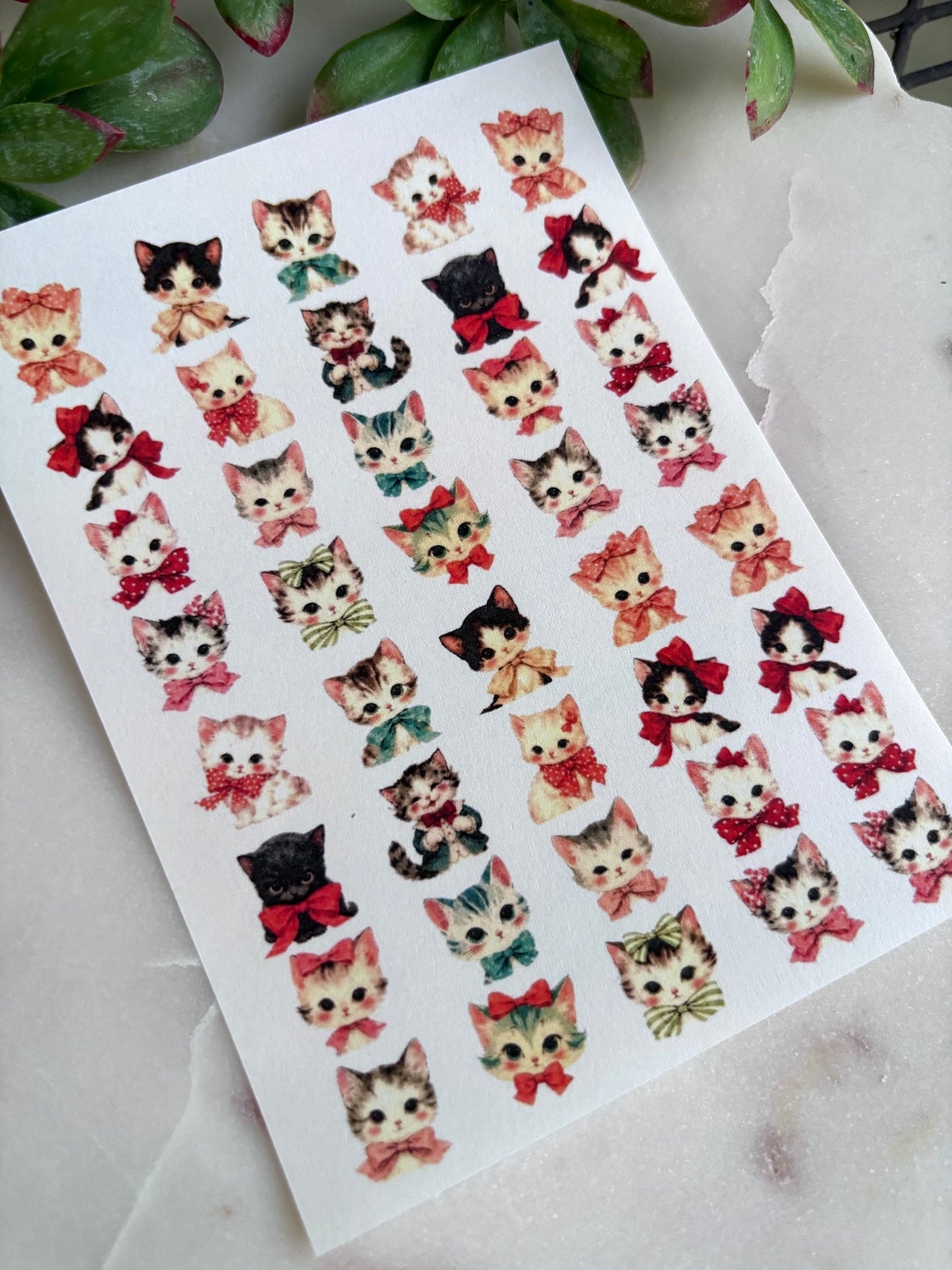 Sweet Kitty Charm Transfer Paper
