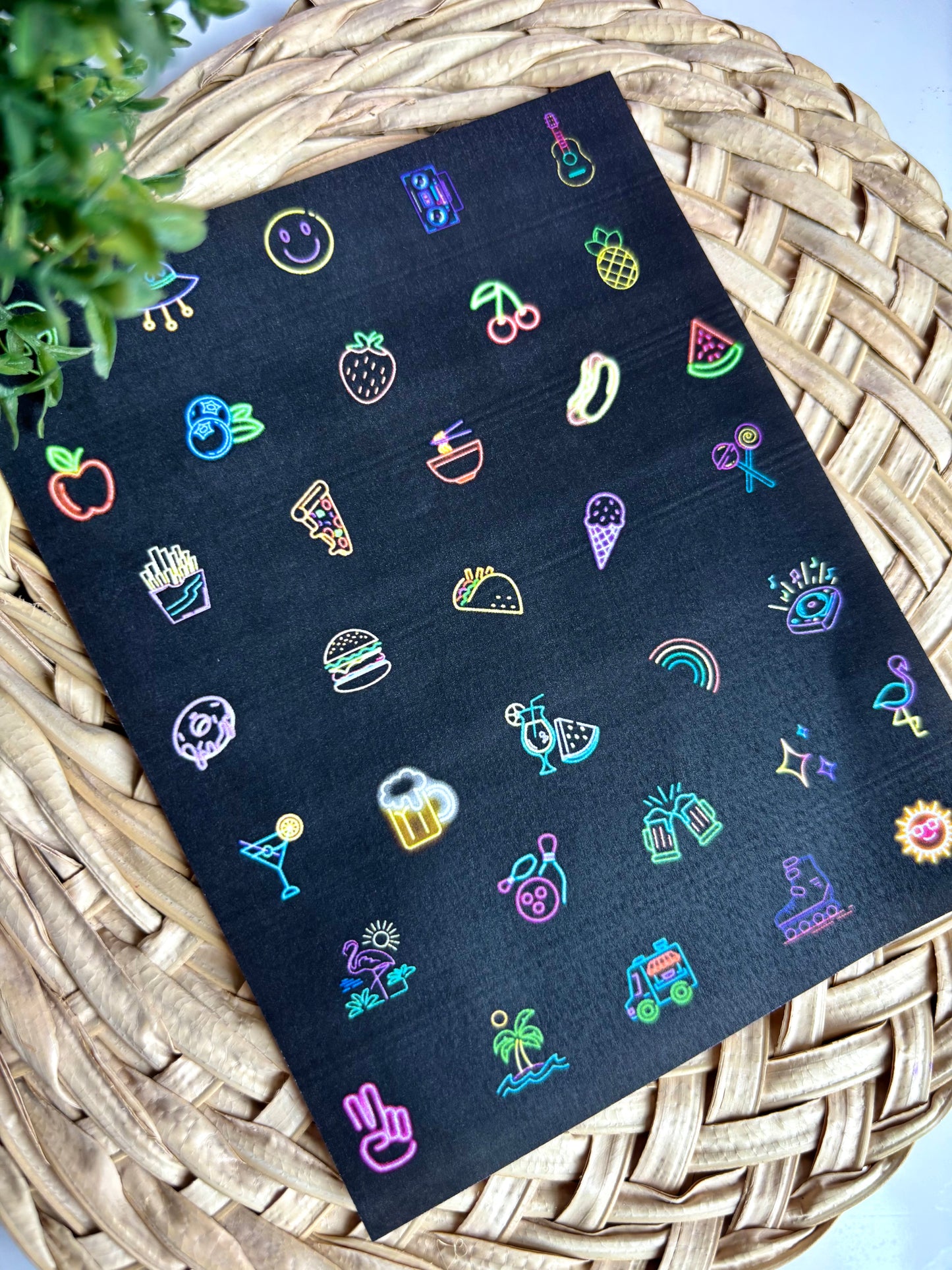 Neon Sign Charms Transfer paper