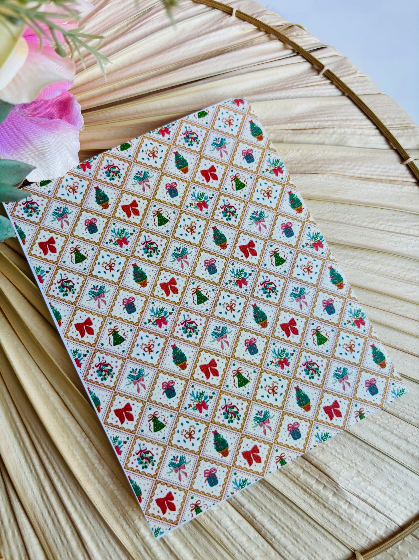 Winter Criss Cross Transfer Paper