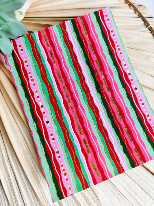 Wavy Holiday Stripe Transfer Paper