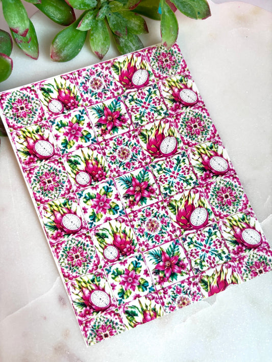 Dragonfruit Tile Transfer Paper