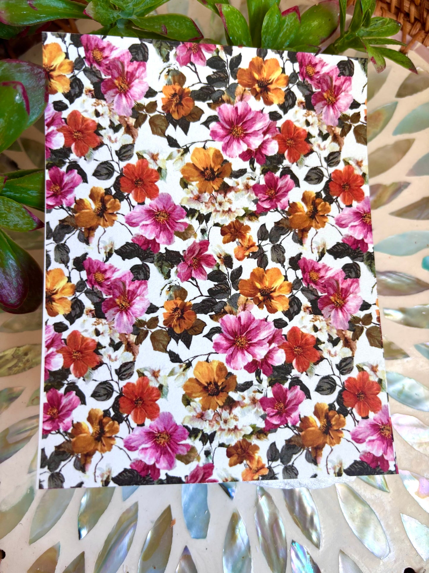 Koi Fish Floral Transfer Paper