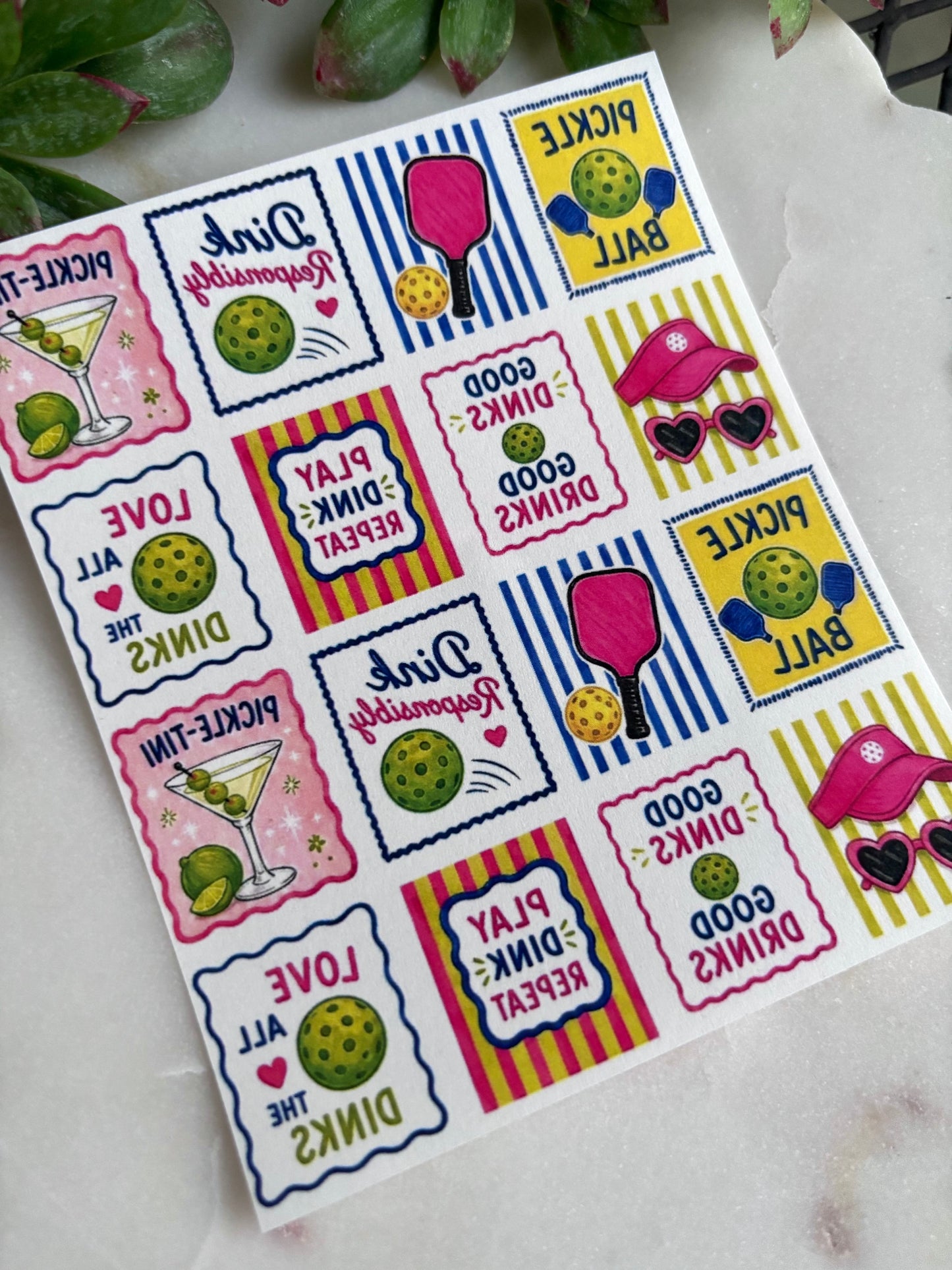 Pickleball Tile Transfer Paper