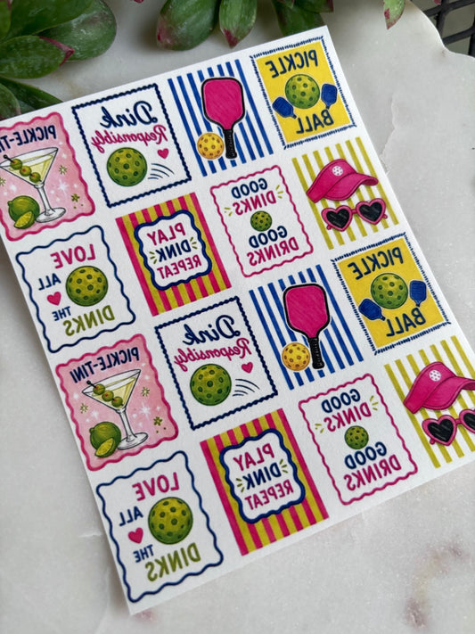 Pickleball Tile Transfer Paper