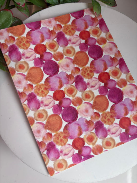 Pink & Orange Spots Transfer Paper