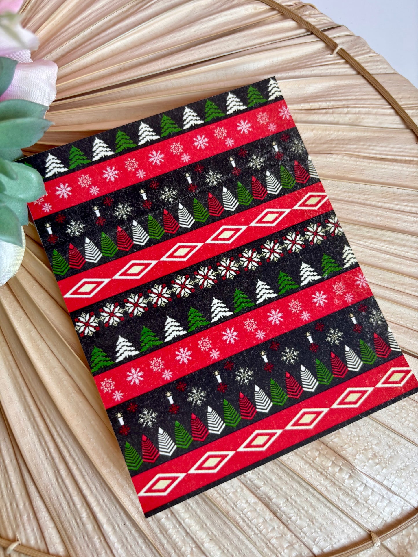 Tree Red Stripe Transfer Paper