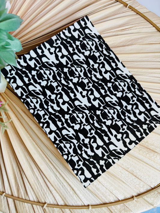 B&W Squiggle Transfer Paper